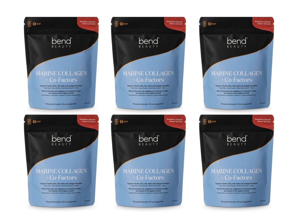 [86502x6] Bend Beauty Marin Collagen + Co-Facteurs Strawberry 146g x6