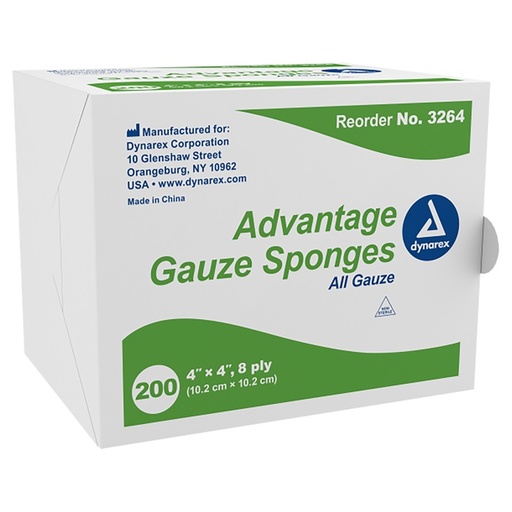 Compresses de gaze 4X4 Rudes tissées 4000pc