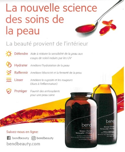 Bend Beauty Tente Affichette Omega 3 FR